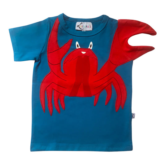 T-Shirt mit Krebs aus Baumwoll-Jersey - Farbe blau