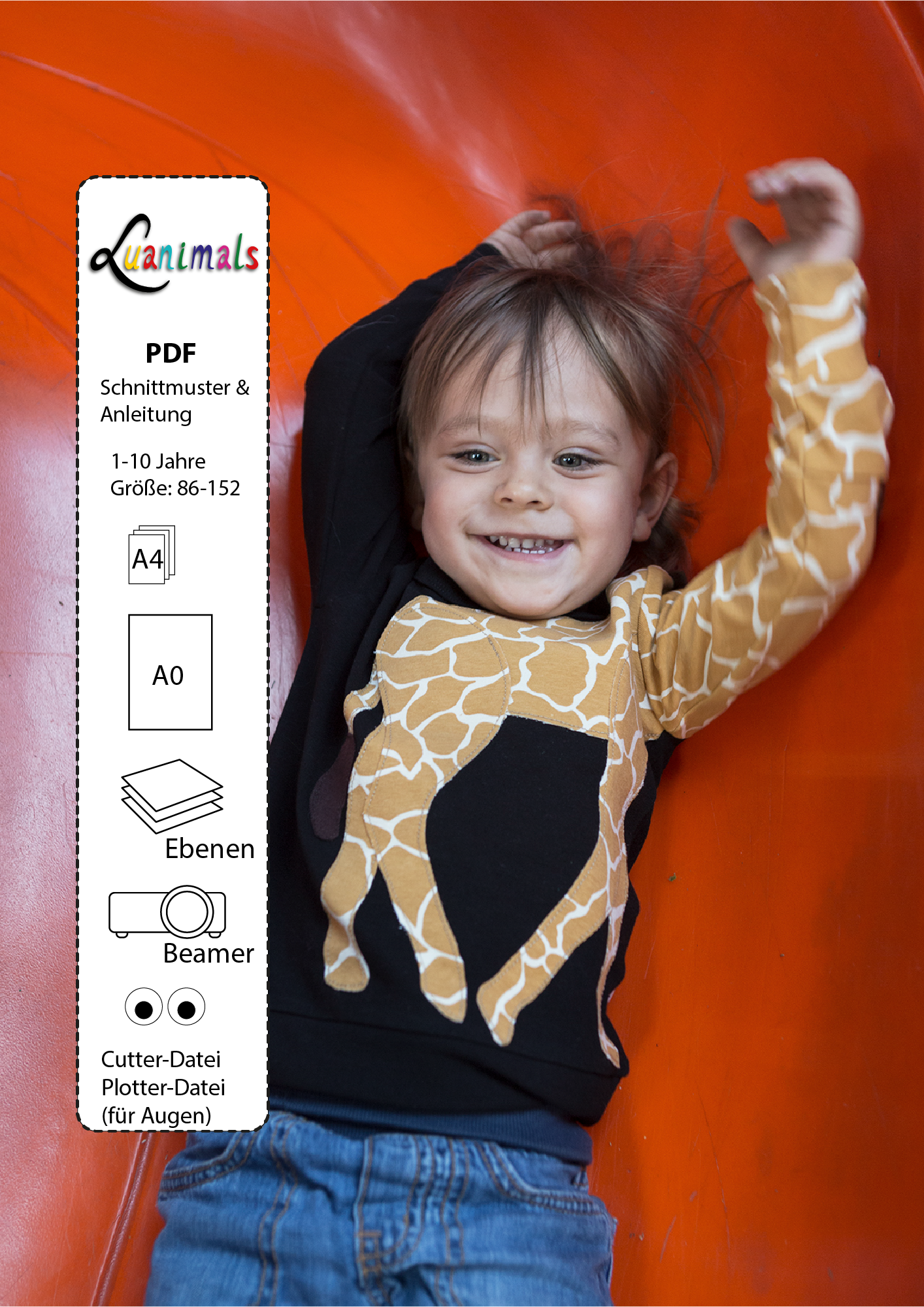 Schnittmuster Pullover "Giraffe Gerda"