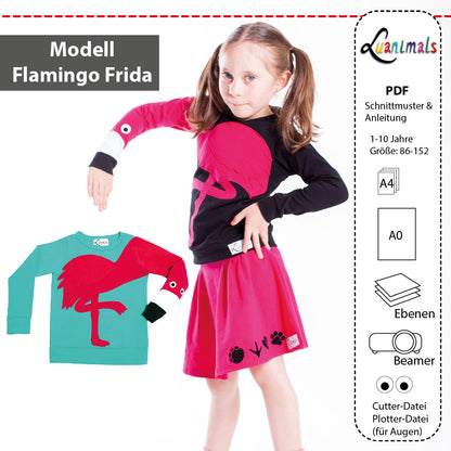 Schnittmuster Pullover "Flamingo Frida"
