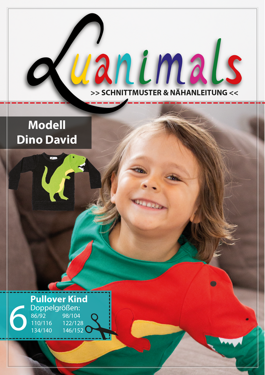 Schnittmuster & Nähanleitung Pullover "Dino David"