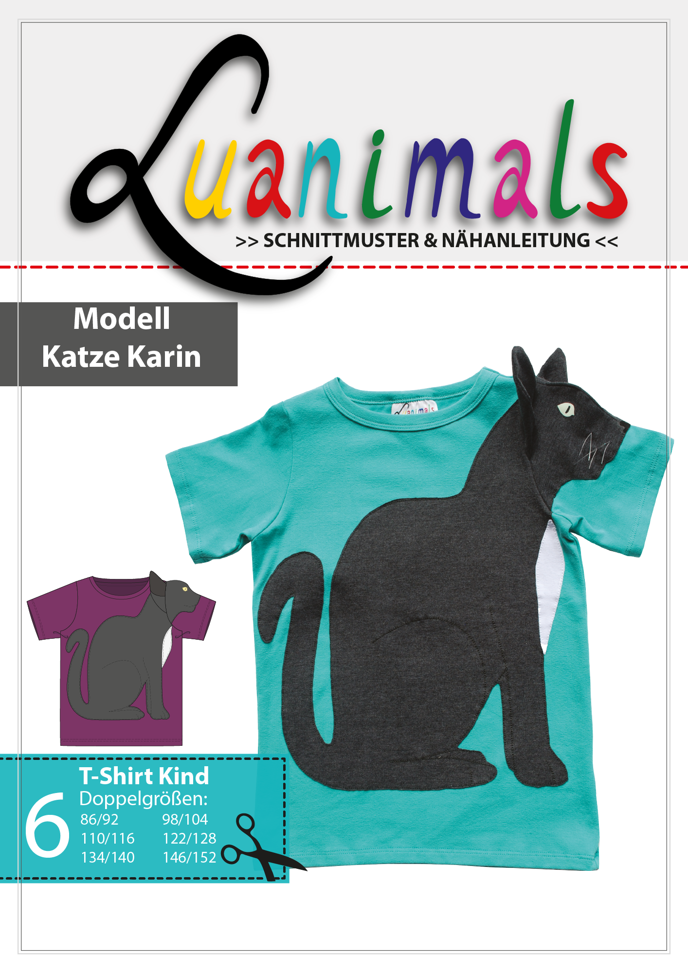 Schnittmuster T-Shirt "Katze Karin"