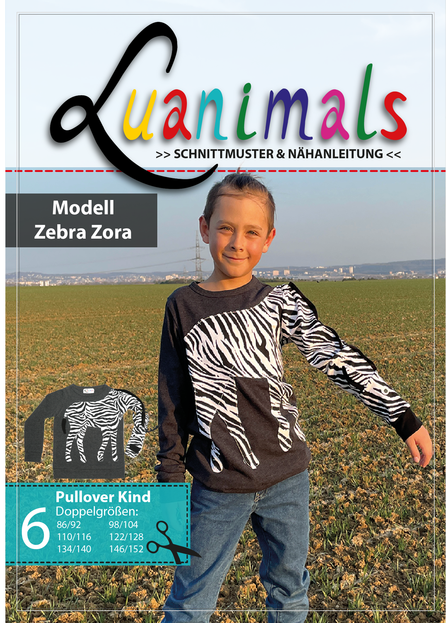 Schnittmuster Pullover "Zebra Zora"