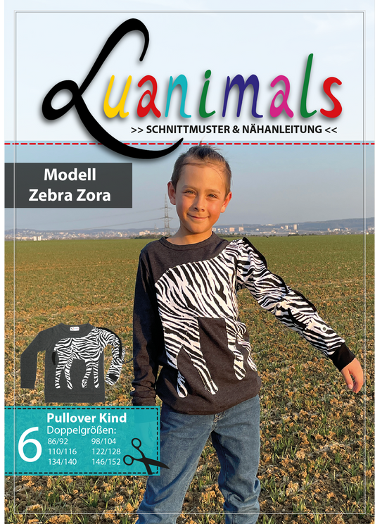 Schnittmuster Pullover "Zebra Zora"