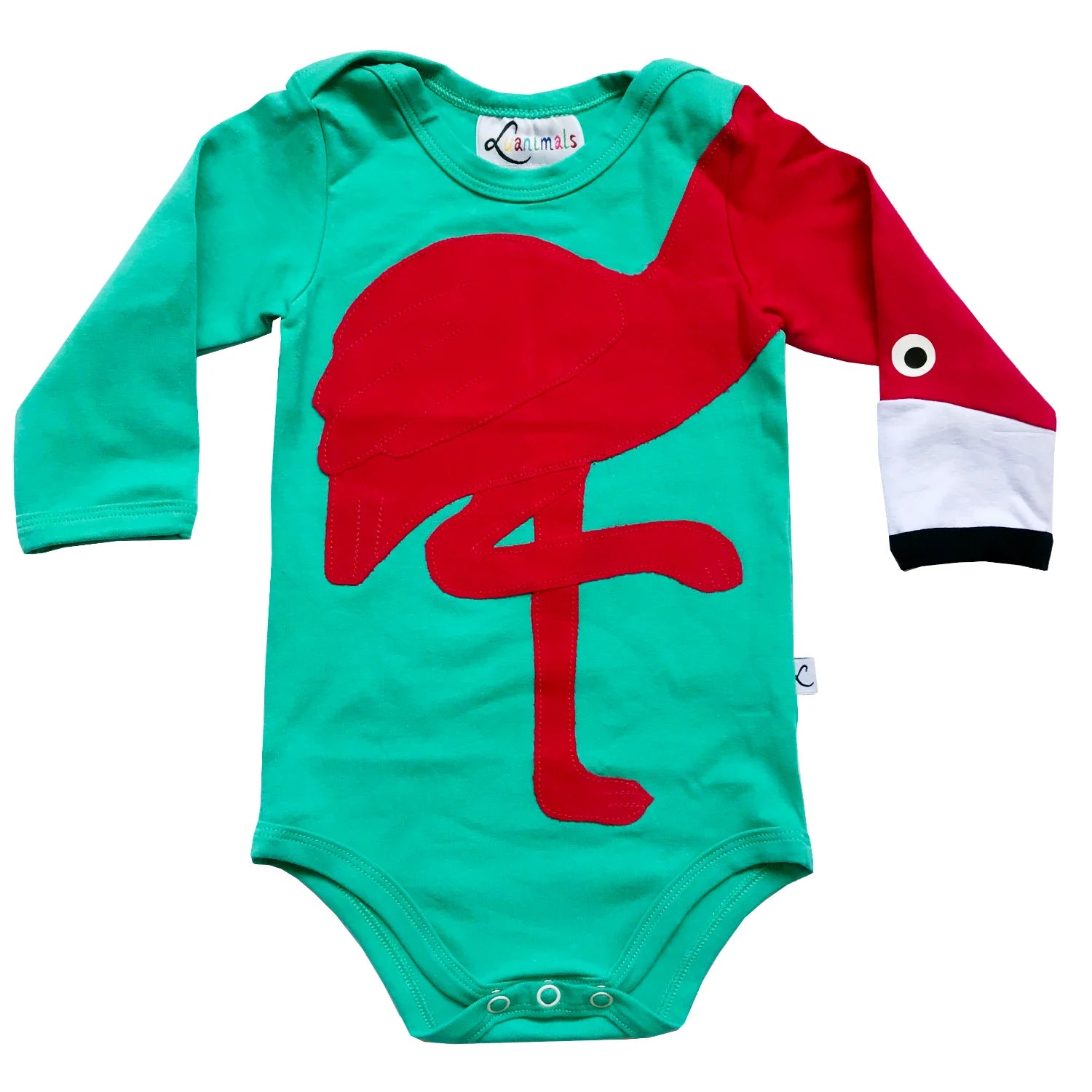 Türkisfarbener Flamingo-Babybody