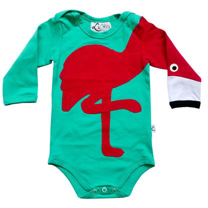 Türkisfarbener Flamingo-Babybody