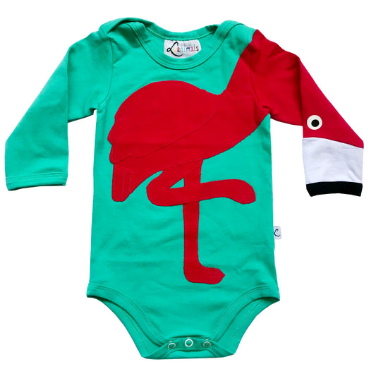 Türkisfarbener Flamingo-Babybody